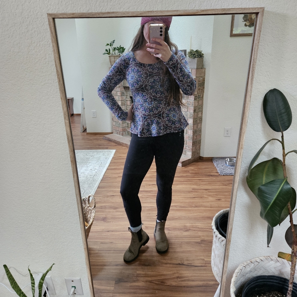 Colorful Long Sleeve Blouse